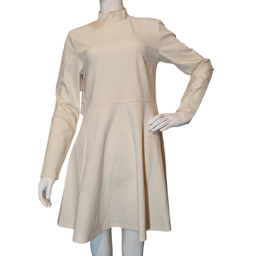 Sunday Best Freedance Mock Neck Mini Dress NWT L Vintage White Aritzia - Picture 1 of 5